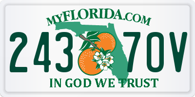 FL license plate 2437OV