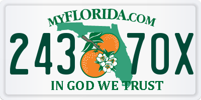 FL license plate 2437OX