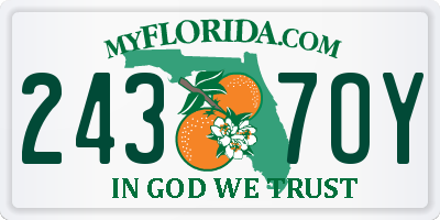FL license plate 2437OY