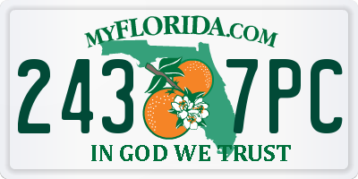 FL license plate 2437PC