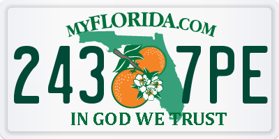 FL license plate 2437PE