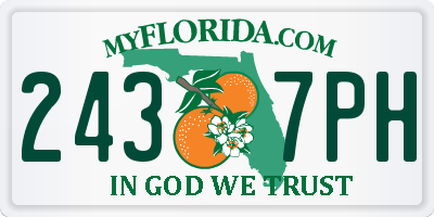 FL license plate 2437PH