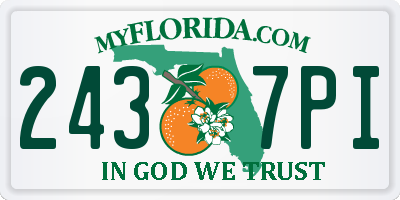 FL license plate 2437PI
