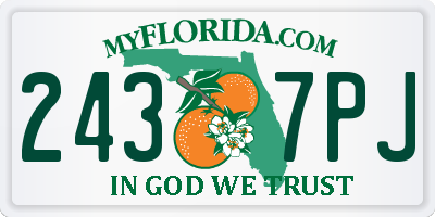 FL license plate 2437PJ