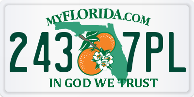 FL license plate 2437PL