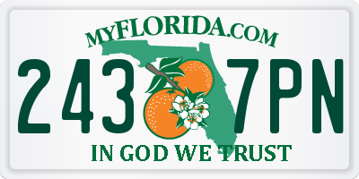 FL license plate 2437PN