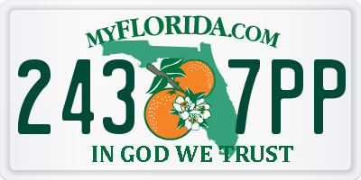 FL license plate 2437PP