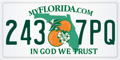 FL license plate 2437PQ