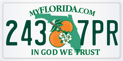 FL license plate 2437PR