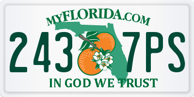 FL license plate 2437PS
