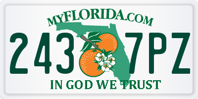 FL license plate 2437PZ