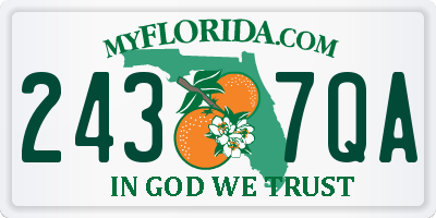 FL license plate 2437QA