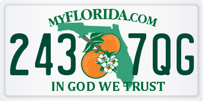 FL license plate 2437QG