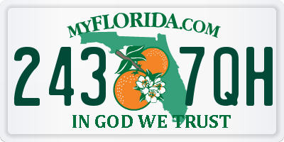FL license plate 2437QH