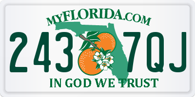 FL license plate 2437QJ