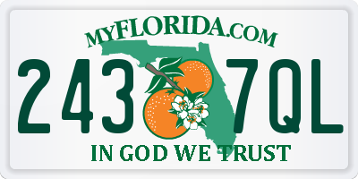FL license plate 2437QL