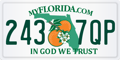 FL license plate 2437QP