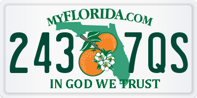 FL license plate 2437QS