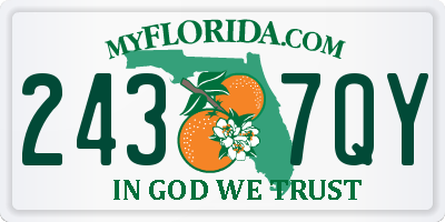 FL license plate 2437QY