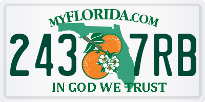 FL license plate 2437RB