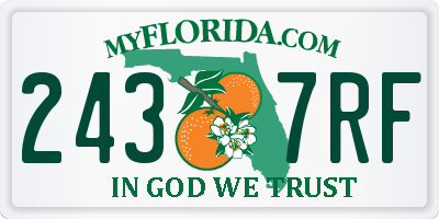 FL license plate 2437RF