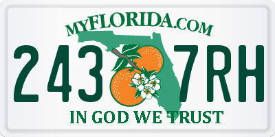 FL license plate 2437RH