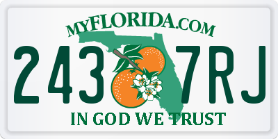 FL license plate 2437RJ