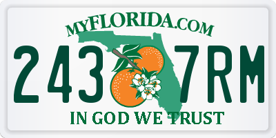 FL license plate 2437RM