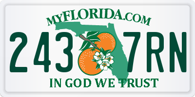 FL license plate 2437RN