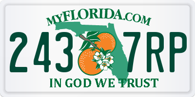 FL license plate 2437RP