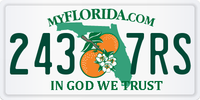FL license plate 2437RS