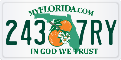 FL license plate 2437RY