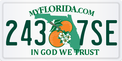 FL license plate 2437SE