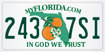 FL license plate 2437SI
