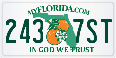 FL license plate 2437ST