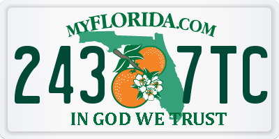 FL license plate 2437TC