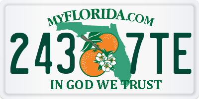 FL license plate 2437TE