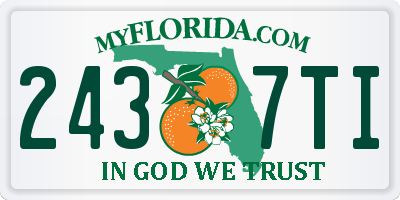 FL license plate 2437TI