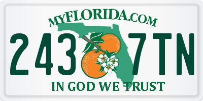 FL license plate 2437TN