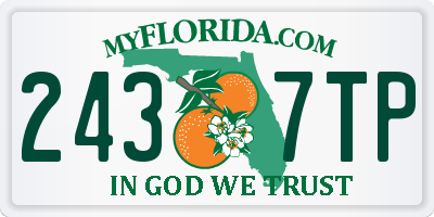 FL license plate 2437TP