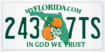 FL license plate 2437TS