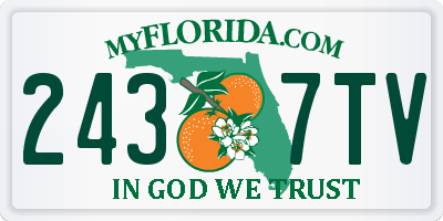 FL license plate 2437TV