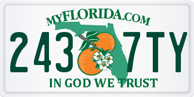 FL license plate 2437TY