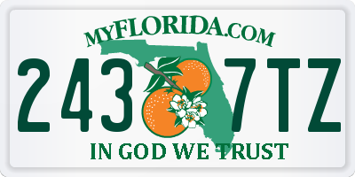 FL license plate 2437TZ