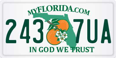 FL license plate 2437UA