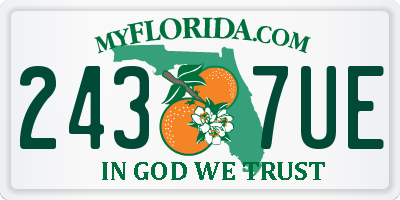 FL license plate 2437UE