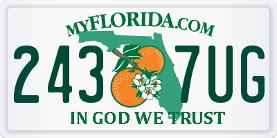 FL license plate 2437UG