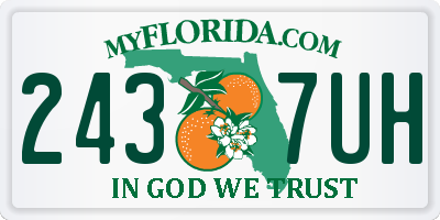 FL license plate 2437UH
