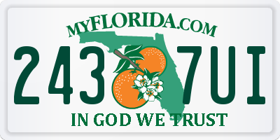 FL license plate 2437UI