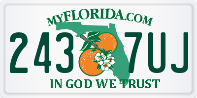 FL license plate 2437UJ